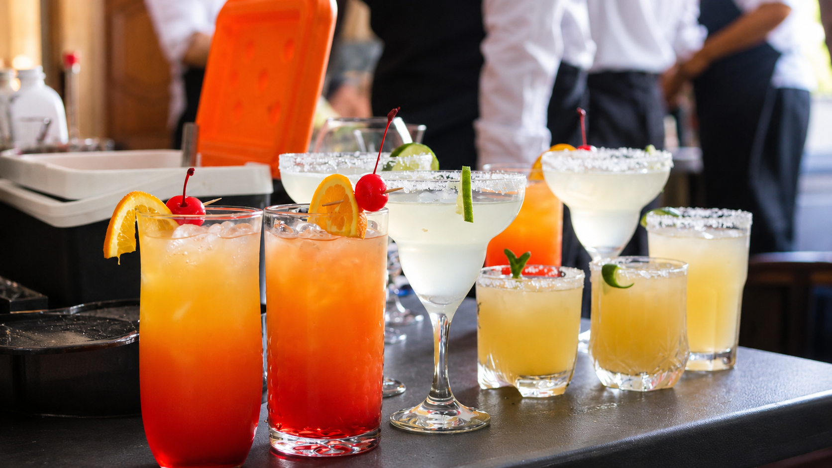 Bebidas preparadas para evento